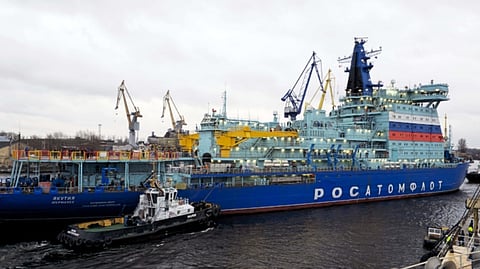 Yakutia sailing out for sea trials