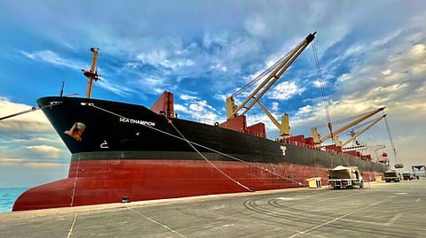 Ship berthed at the Port of Safaga in Egypt