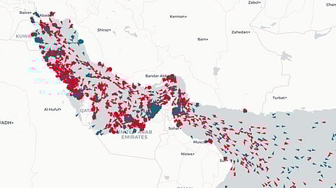 Hormuz Strait AIS data display