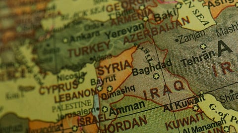 Syria, Lebanon, Turkey, MENA, Israel Jordan map
