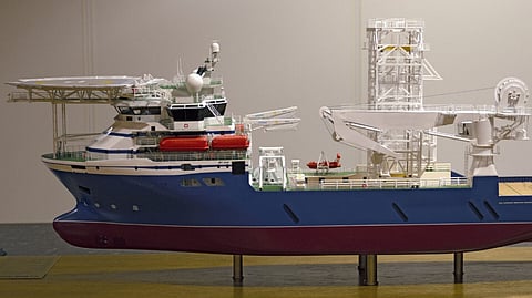 Scale model of the offshore construction support vessel