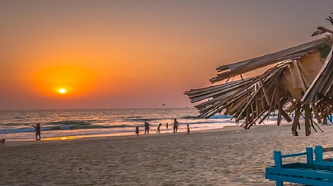 Tourists at Calangute Beach, North Goa