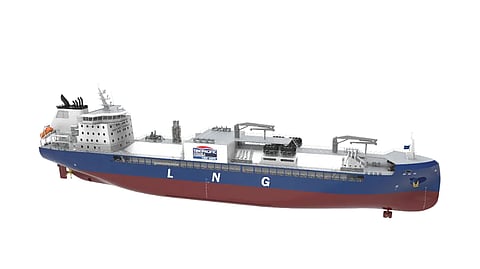 Rendering of a 20,000cbm LNG bunkering and supply vessel