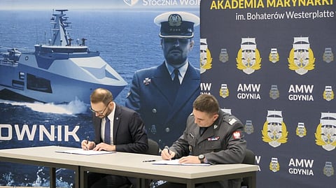 Signing of the submarine rescue vessel contract between the Polish Armaments Group and Remontowa Shipbuilding