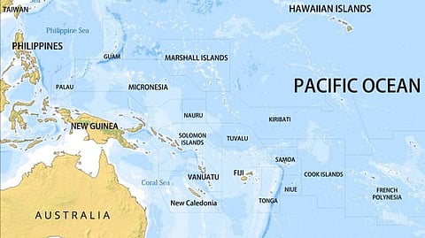 Guam, pacific ocean map