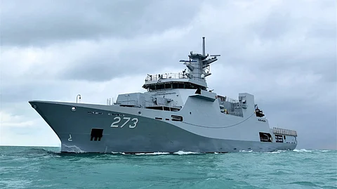 The Pakistan Navy patrol ship PNS Hunain