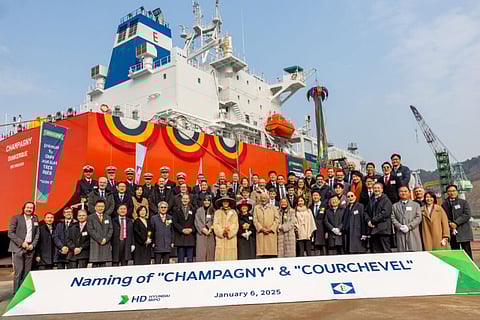 Naming ceremony for Exmar's new LPG/ammonia carriers Champagny and Courchevel, January 6, 2025