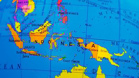 Map of Indonesia and South East Asia