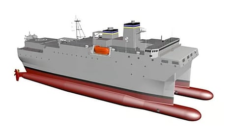 Rendering of a T-AGOS 25-class ocean surveillance ship