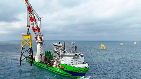 DEME Fengmiao ZN jacket foundation installation, Green Jade