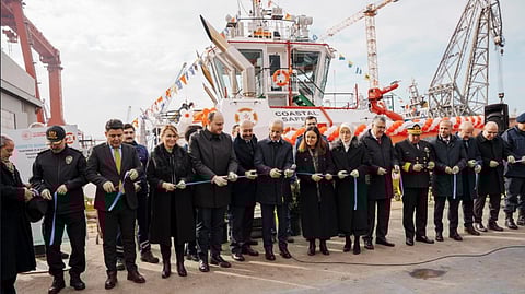 Delivery ceremony for the Turkish Directorate General of Coastal Safety's two new emergency response tugs