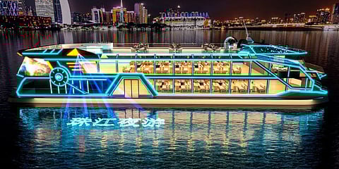 Rendering of Guangzhou Star Cruise's new Pearl River night tour vessel