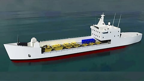 Rendering of a landing ship medium