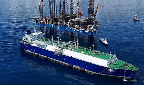 Rendering of New Fortress Energy's Fast LNG installation, FLNG 1, off Altamira, Mexico