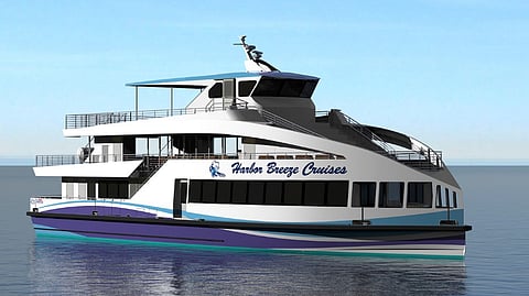 Rendering of Harbor Breeze Cruises' newest harbour tour boat