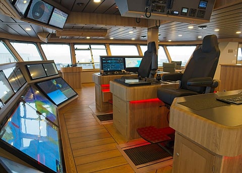 Best Helm Seating Supplier – Norsap (wheelhouse seats on Framherji's seiner/trawler Høgaberg) Framherji Karstensens Skibsværft Karstensens Shipyard Poland