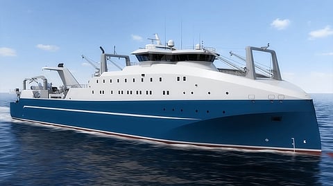 Russian yard launches new large freezer trawler