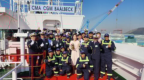 CMA CGM christens newest LNG-fuelled containership