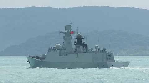 People’s Liberation Army-Navy Jiangkai-class frigate Hengyang off northern Australia