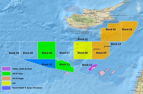 Aphrodite gas field offshore Cyprus