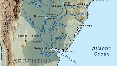 Rio de la Plata basin map