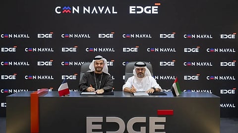 The agreement was signed by Hamad Al Marar, Edge Group Managing Director and CEO, and Akram I. Safa of CMN Naval