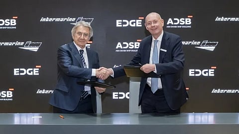 David Massey, CEO of ADSB, and Livio Corghi, CEO of Intermarine