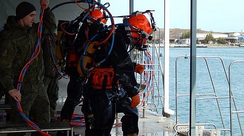 Russian military divers