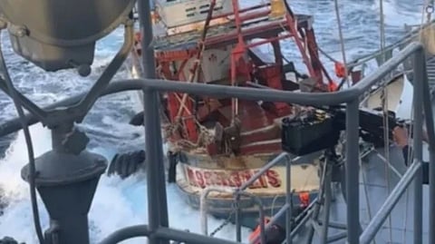 Royal Thai Navy ship damaged after being rammed by illegal fishing vessel