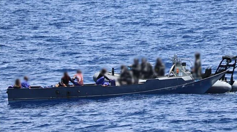 Illegal fishing vessels intercepted in Rowley Shoals off Western Australia