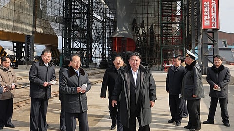 Kim Jong Un inspects North Korean shipyards, March 2025