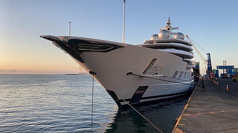 The seized superyacht Amadea