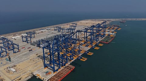 Aerial view of Colombo West International Terminal