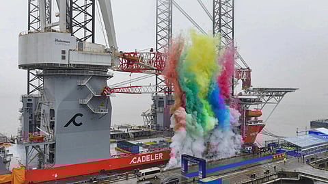 Cadeler christens newest installation jackup in China