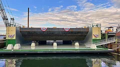 Hughes Bros. places new floating dry dock into operational service