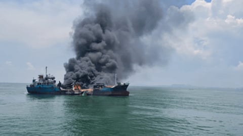 Three dead, two missing following explosion on tanker off East Java, Indonesia