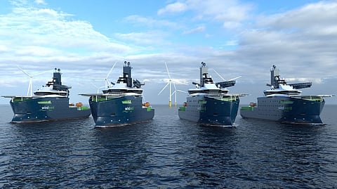 Rendering of Windward Offshore's future CSOV fleet