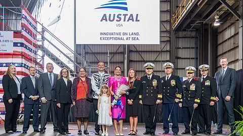 US Navy christens towing and salvage ship Billy Frank Jr.