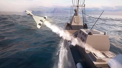 Maritime loitering munitions (exploding drones) system