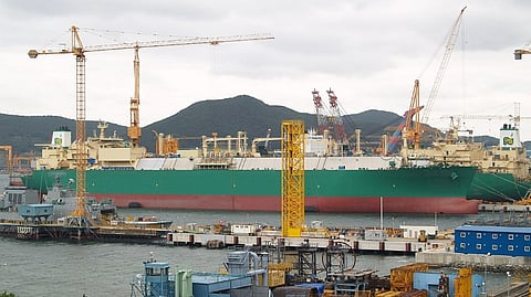 LNG Carriers under construction at the former DSME shipyard