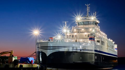 Torghatten Nord's newest electric ferry sails on delivery voyage to Norway