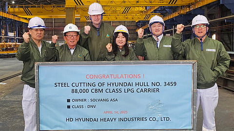 Steel-cutting ceremony for Solvang's two new VLGCs