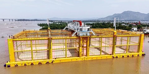 Zhuhai Ocean Group's newest deep-sea harvesting structure hits the water