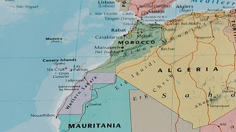 north west africa map morocco