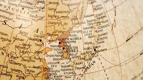 Map of Korea Japan Yellow Sea