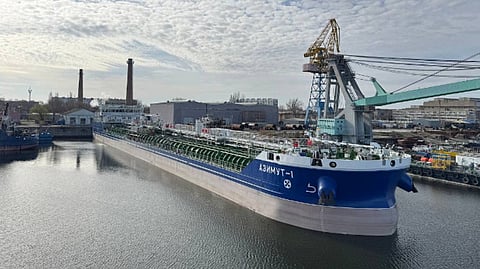 Russian yard delivers river-sea capable chemical tanker to new owner