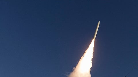 Sea-based hypersonic missile launch system test at Cape Canaveral Space Force Station