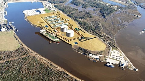 Lake Charles LNG export facility render