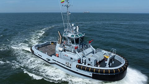 Lokys – Lithuanian Navy places new harbour support and emergency response tug into service