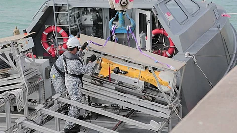 K-Ster drone integrated into the USV of the Singapore navy